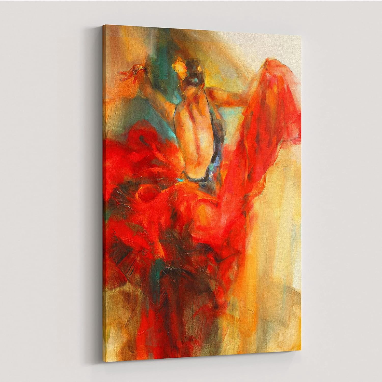AAzaqTinDancing Lady Oil Paintings on Canvas Wall Artwork for Living