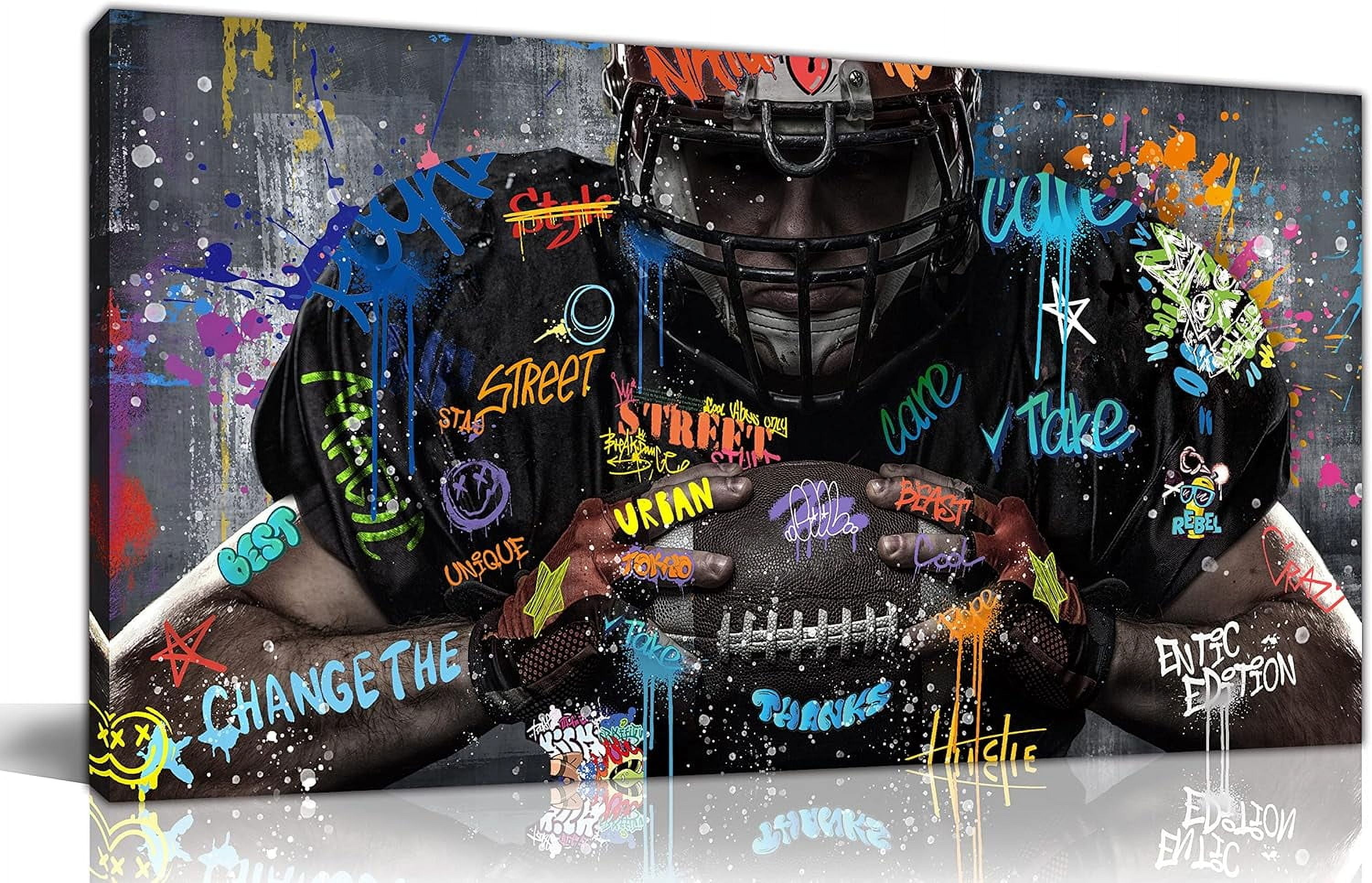 Aazaqtin graffiti wall art for living room large size wall decor for