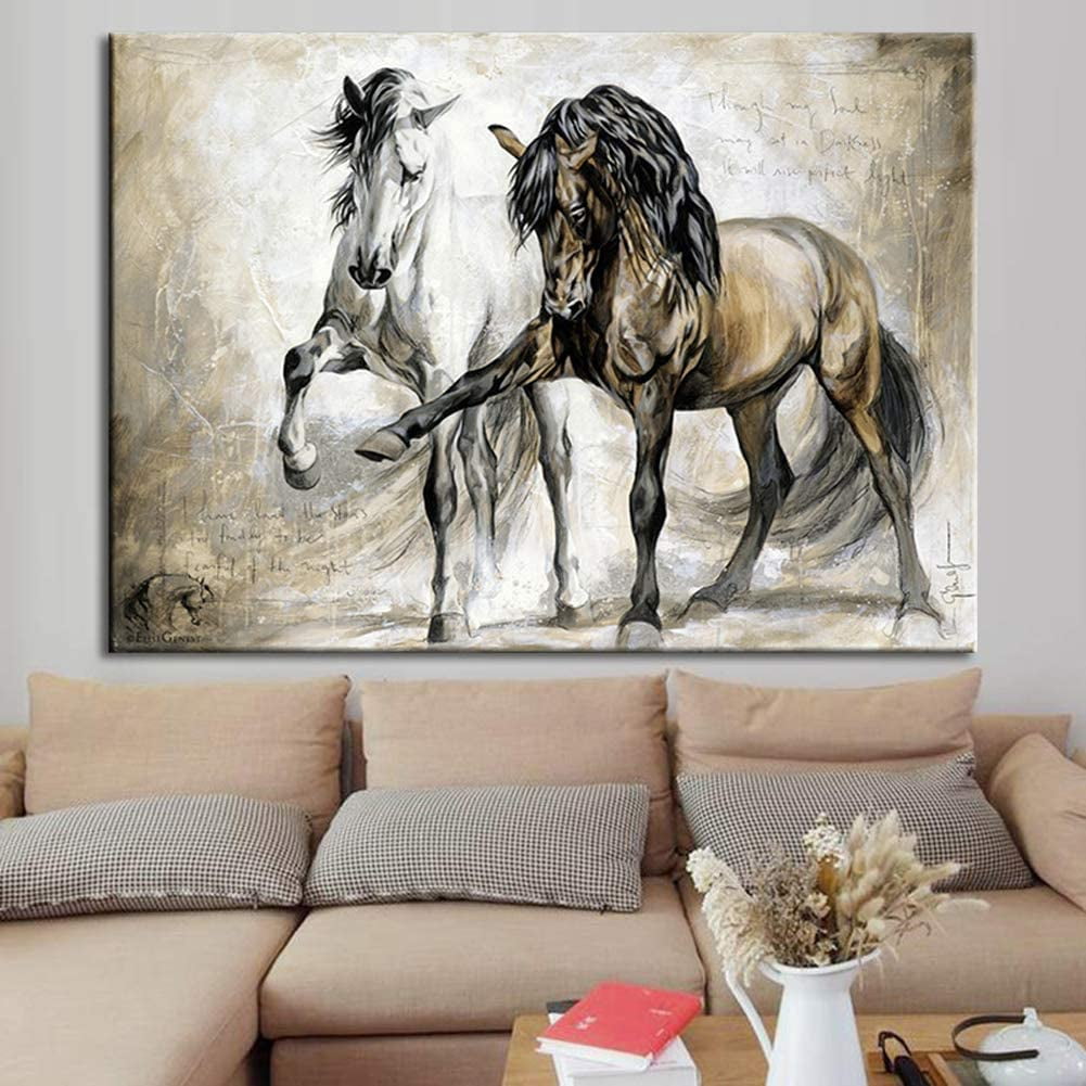AAzaqTin-Horse Portrait Painting Horse Canvas Art for Wall Decor Print ...