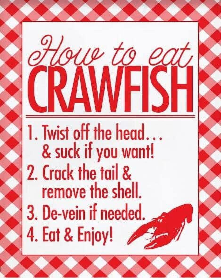 AAzaqTin How to Eat Crawfish Sign Crawfish Boil Party Aluminum Signs ...