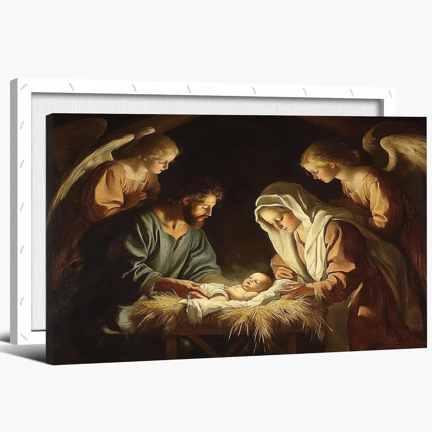 AAzaqTin-Nativity Canvas Wall Art, Christmas Nativity Wall Art Prints ...