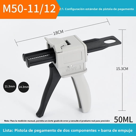 AB 2:1 Manual Epoxy Sealing Gun for Adhesives and Caulkings, Mixed Sealant Applicator for DIY Home Use