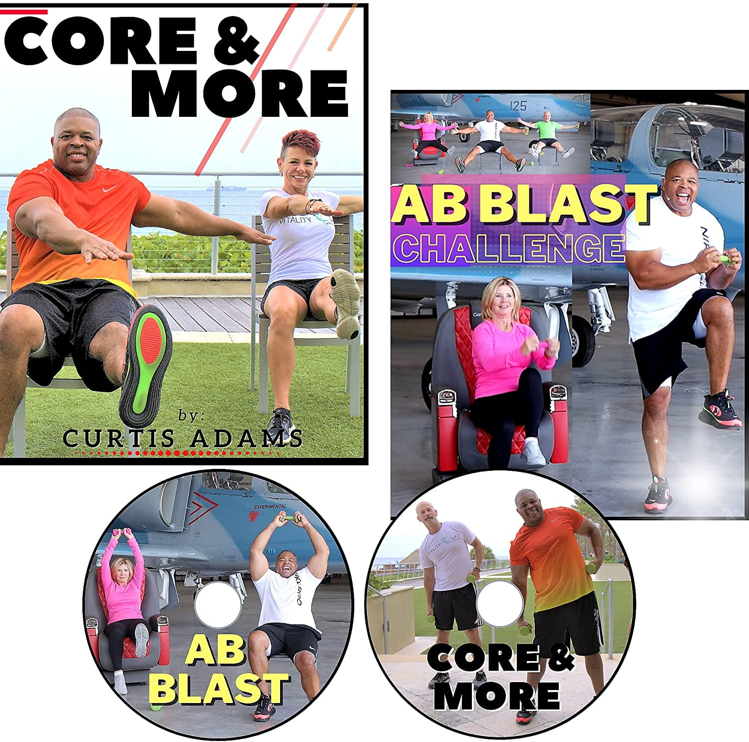 AB Blast Exercise DVDs for Seniors & Beginners- Trim Waistline- Get  Energized & Stronger- Low Impact- NO Floor Exercise for seniors Fitness for