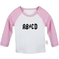 thumbnail image 1 of AB CD Funny Rock T shirt For Baby, Newborn Babies T-shirts, Infant Tops, 0-24M Kids Graphic Tees Clothing (Long Pink Raglan T-shirt, 12-18 Months), 1 of 4