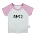 thumbnail image 1 of AB CD Funny Rock T shirt For Baby, Newborn Babies T-shirts, Infant Tops, 0-24M Kids Graphic Tees Clothing (Short Pink Raglan T-shirt, 12-18 Months), 1 of 4