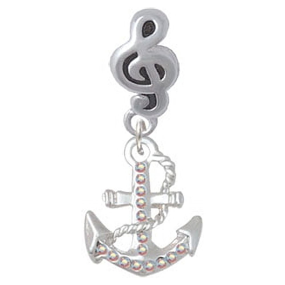 AB Crystal Anchor - Clef Note Charm Bead - Walmart.com