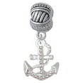 thumbnail image 1 of AB Crystal Anchor - Large Rope with Cross Beads Charm Bead, 1 of 1