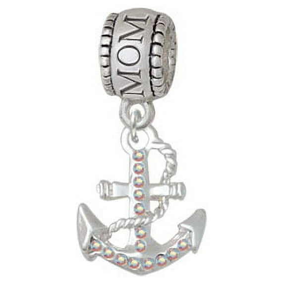 AB Crystal Anchor - Mom Charm Bead