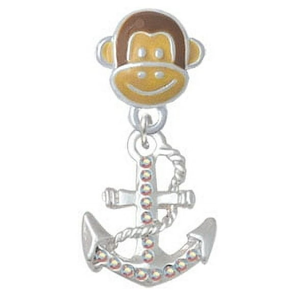 AB Crystal Anchor - Monkey Face Charm Bead