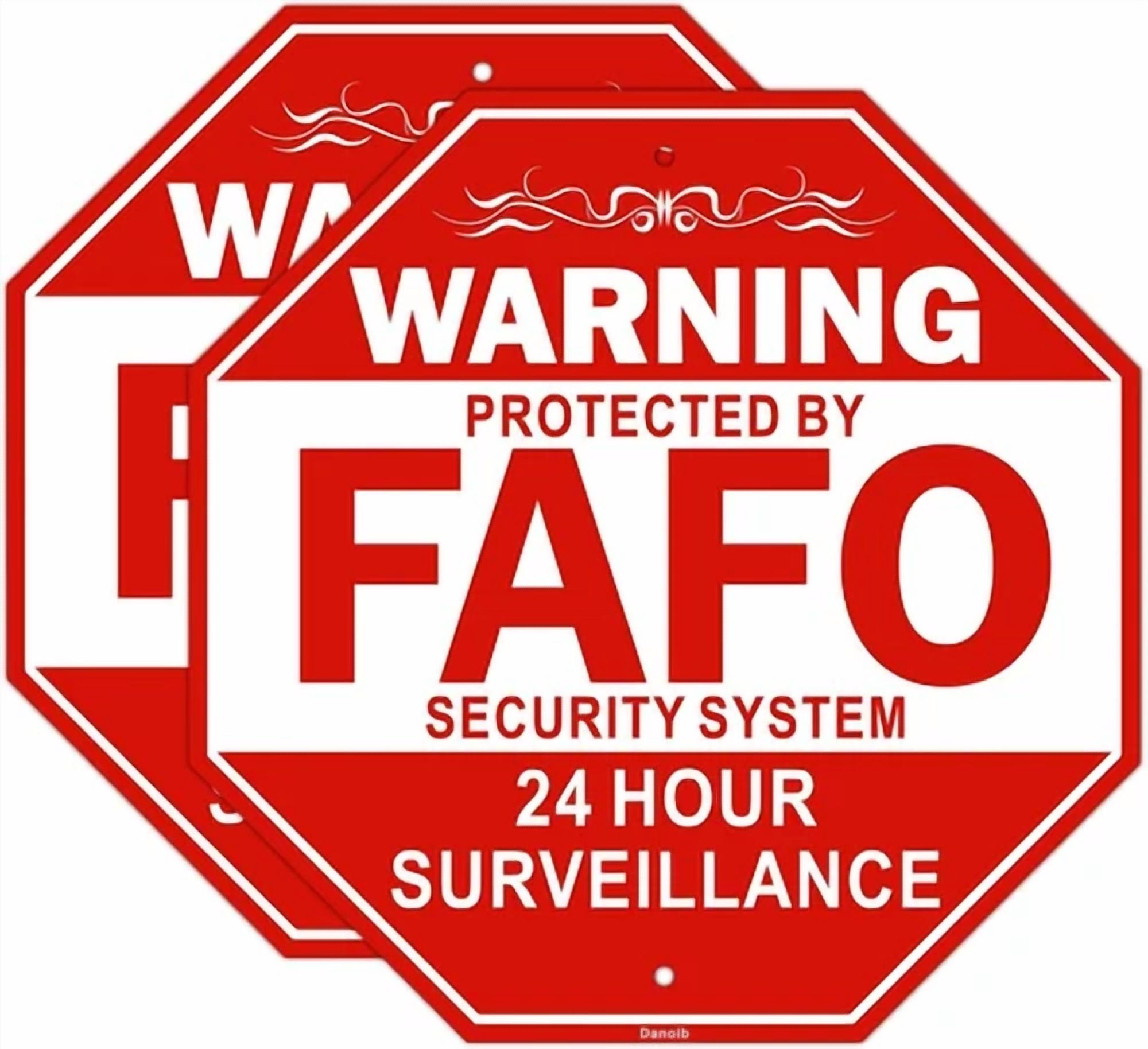 AB STAT 2 Pack FAFO Security Signs, 10‚Äö√Ñ√π X 10‚Äö√Ñ√π Aluminum Home ...