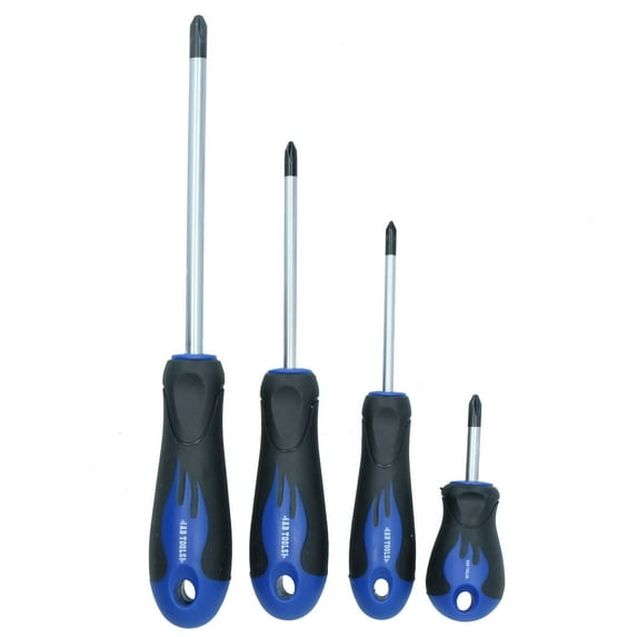 AB Tools Soft Grip Screwdriver, Chrome Vanadium Steel, 4 Pieces