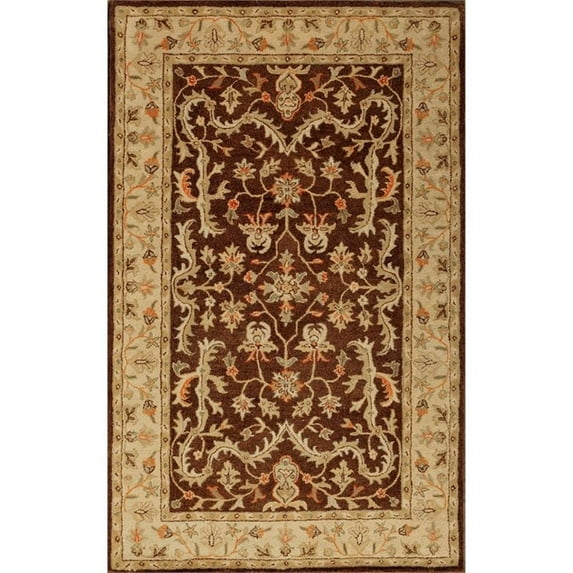 AB01 8x11 Aberdeen Brown Handtufted Wool Area Rug