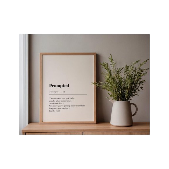ABA Prompted Definition Wall Art Print, Unframed Paper Poster 8x10in