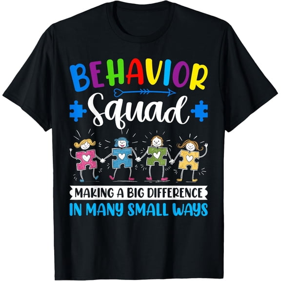ABA Therapist Behavior Squad Autism Awareness Autistic T-Shirt