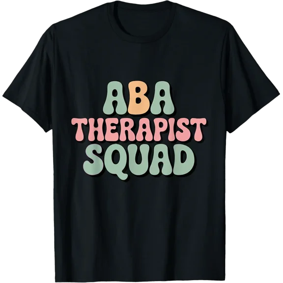 ABA Therapist Squad Autism Awareness Retro Special Education Graphic T-Shirt