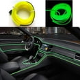 thumbnail image 1 of ABALDI El Wire Light Strips Electroluminescence Light Glowing Neon String Lights for Car Seat/Console/Door/Dash Board Decoration Easily DIY(2m/6ft, Fluorescent green), 1 of 7