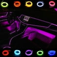 thumbnail image 1 of ABALDI El Wire Neon Light Tube Illumination High Brightness Electroluminescence for Indoor Outdoor Xmas Christmas Party Decoration Pub(2m/6ft, Purple), 1 of 7