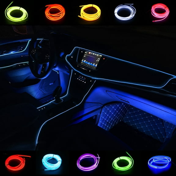 ABALDI Neon Light, El Wire USB Driver High Brightness Electroluminescence Wire Light Lamp Glow String Strip for Xmas Party Pub Festival Decoration(2m/6ft, Blue)