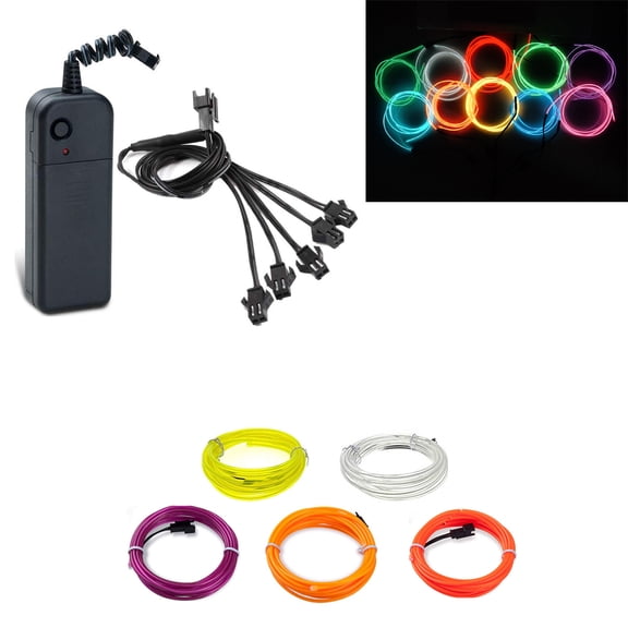 ABALDI Rope Lights, Flexible Neon Lights Strip for Party Decoration Xmas Indoor Outdoor Decoration(5x1m/3ft, Orange,Purple,Yellow,Fluorescent Green,Ice Blue)