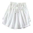 thumbnail image 1 of ABATAB 2PC Sweat Shorts for Women Elastic Waist Drawstring Comfy Trendy Casual Athletic Running Summer Shorts with Pockets, 1 of 3