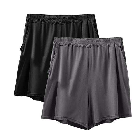 ABATAB 2PC Women Pajama Shorts Comfy Lounge Botton Stretch Sleepwear Elastic Waist Pj Bottoms Lightweight Sleep Shorts