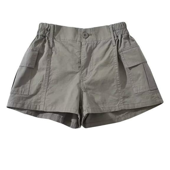 ABATAB Bermuda Cargo Shorts for Women Low Waist with Pockets Summer Casual Baggy Lightweight Vacation Hiking Shorts