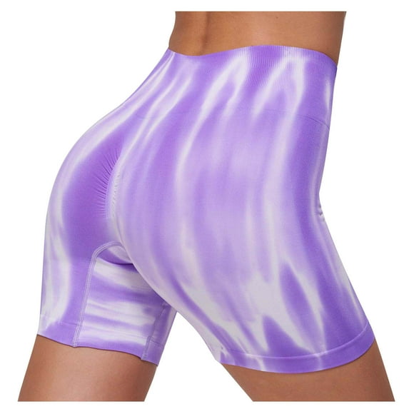 ABATAB Biker Shorts for Women Stretchy Athletic Shorts Butt Lifting Workout Running Activewear Shorts