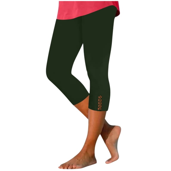 ABATAB Capris Leggings for Women Summer Yoga Cycling Crop Pants Comfy Stretchy High Waist Workout Gym Tights
