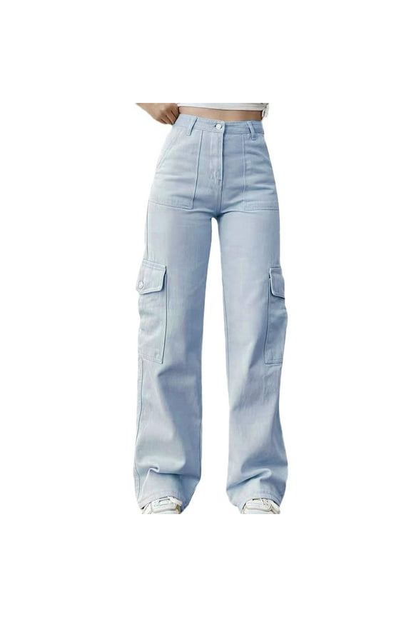 Cargo Pants for Women Joggers Lightweight Hiking Travel Pants High Waist Outdoor Casual Wide Leg Trousers