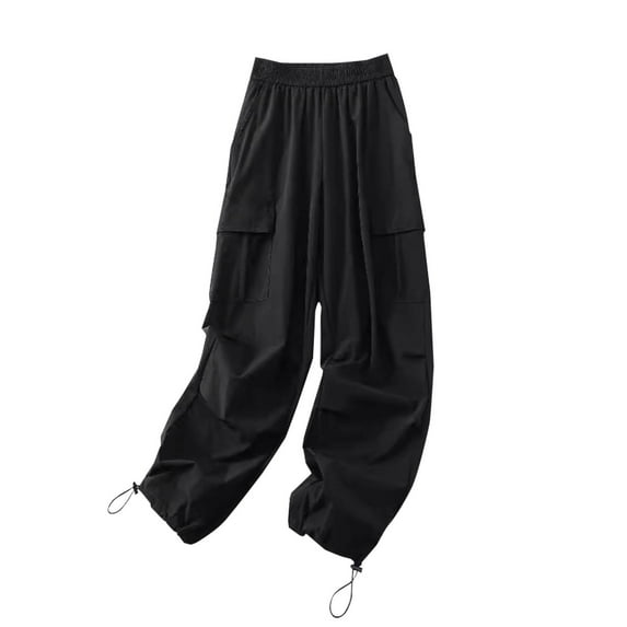 ABATAB Cargo Pants for Women Lightweight Casual Loose Trousers Travel Workout Outdoor Hiking Joggers Pants with Pockets