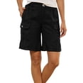 thumbnail image 1 of ABATAB Cargo Shorts for Women Lightweight Casual Chino Shorts High Waist Summer Multi Pockets Shorts Loose Fit Clothes, 1 of 6