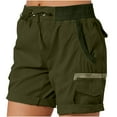 thumbnail image 1 of ABATAB Cargo Shorts for Women Lightweight Hiking Shorts Athletic Wide Leg Shorts for Camping Travel Golf with Pockets, 1 of 3