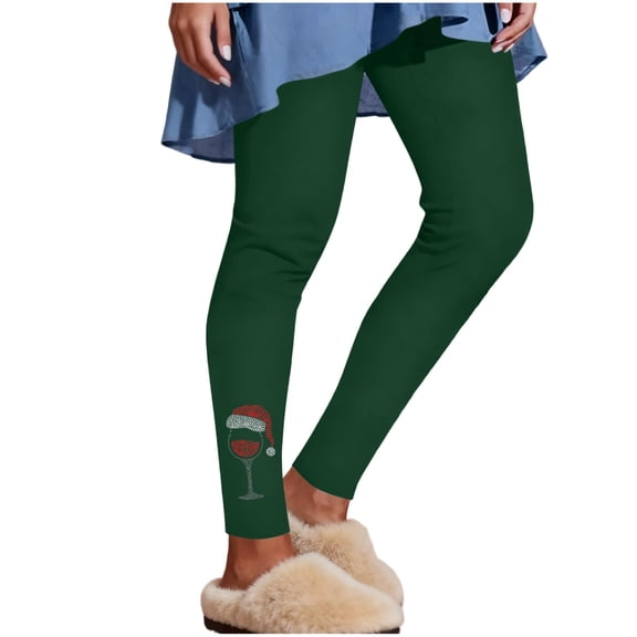 ABATAB Christmas High Waisted Leggings for Women Comfortable Stretchy Fashion Print Thermal Underwear Tights Fall Winter