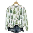 thumbnail image 1 of ABATAB Christmas Sweatshirt for Women Crewneck Long Sleeve Christmas Tree Print Cute Pullover Vacation Casual Trendy Outfits, 1 of 6
