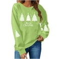 thumbnail image 1 of ABATAB Christmas Sweatshirts for Women Crewneck Cute Christmas Graphic Print Long Sleeve Shirt Holiday Party Pullover Blouse, 1 of 6