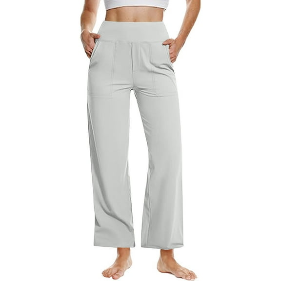 ABATAB Dress Pants Women with Pockets Business Casual Work Pants Elastic Waist Stretchy Yoga Trousers Pull on Slacks Bottoms