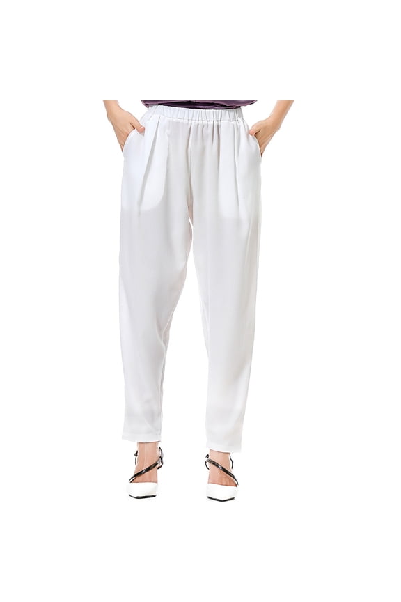 Harlem Pants for Women Cozy Comfy Elastic Waisted Lightweight Casual Fashion Spring Trousers with Pockets