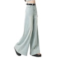 thumbnail image 1 of ABATAB Jean Pants for Women Wide Leg Stretchy Trendy Jeans with Pockets Loose Baggy High Waisted Dressy Denim Pants, 1 of 2