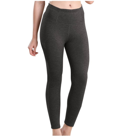 ABATAB Leggings for Women Thick Soft Low Rise Fleece Lined Trousers Thermal Warm Skinny Yoga Gym Pants for Cold Winter