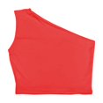 thumbnail image 1 of ABATAB One Shoulder Crop Tank Tops for Women Slim Fit Sleeveless Solid Going out Trendy Party Top Tee, 1 of 2