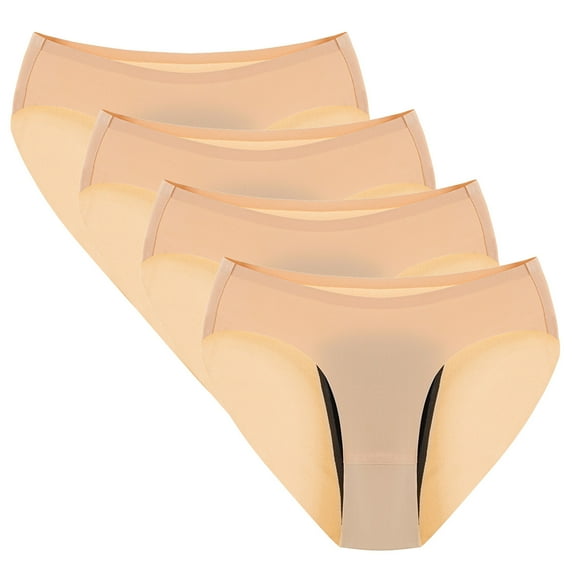 ABATAB Pack of 4 Panties for Women Full Coverage Comfy Smooth Briefs Seamless No Show Stretchy Underwear