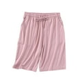 thumbnail image 1 of ABATAB Pajama Bermuda Shorts for Women Comfy Stretch Sleep Shorts Casual Lounge Pants Drawstring Pj Bottoms, 1 of 7