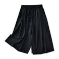 thumbnail image 1 of ABATAB Pajama Capri Pants for Women Loose Wide Leg Sleepwear Lightweight Baggy Casual Modal Summer Crop Pants with Pockets, 1 of 3
