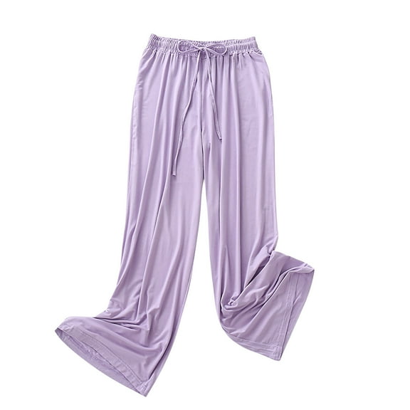 ABATAB Pajama Pants for Women Comfort Ultra-Soft Baggy Sleepwear Wide Leg Drawstring Elastic Waisted Loose Fit Pj Bottom