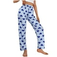 thumbnail image 1 of ABATAB Pajama Pants for Women Comfortable Printed Lounge Sleepwear Baggy Loose Sleepwear Casual Wide Leg Pj Bottoms, 1 of 5