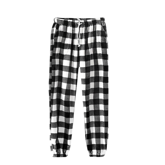 ABATAB Pajama Pants for Women Soft Comfy Plaid Sleepwear Drawstring Casual Baggy Lightweight Cinch Pj Bottom with Pockets