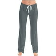 thumbnail image 1 of ABATAB Pants for Women Casual Lightweight Elastic Waist Straight Leg Trousers Comfortable Trousers Basic Outfit Clothing, 1 of 5