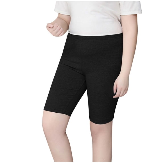ABATAB Plus Size Biker Shorts for Women Workout Casual High Waisted Legging Tight Lounge Gym Running Yoga Summer Shorts