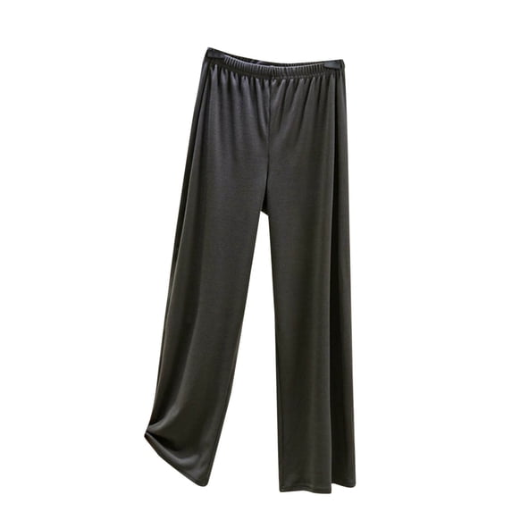 ABATAB Plus Size Pajama Pants for Women Elastic Waisted Wide Leg Lounge Pants Soft Comfy Casual Sleepwear Pants