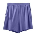 thumbnail image 1 of ABATAB Plus Size Pajamas Shorts for Women Solid Lounge Shorts Elastic Waisted Casual Pj Bottoms Soft Cozy Sleep Shorts, 1 of 7